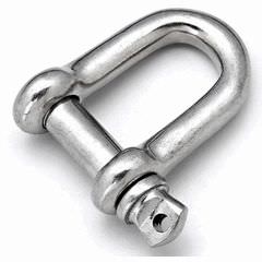 D Shackle AISI316 12mm L51mm with 25mm gap 12mm pin